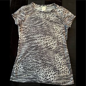 LA movers size XL black white gray leopard T-shirt